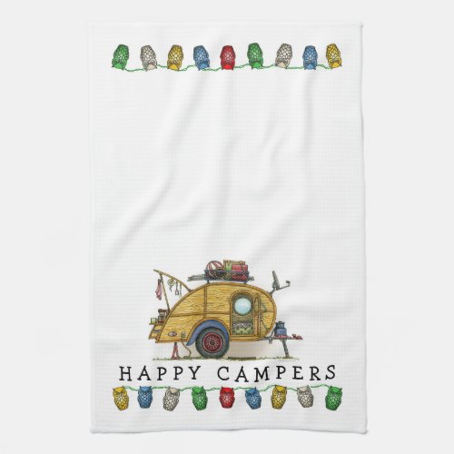 Cute RV Vintage Teardrop  Camper Travel Trailer Towel