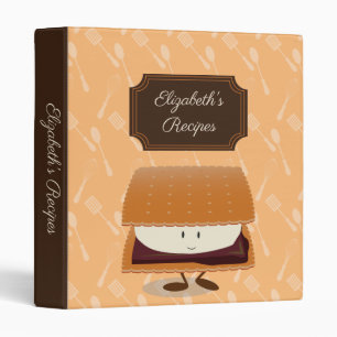 Cute S’more Name Food Cookbook Recipe Binder