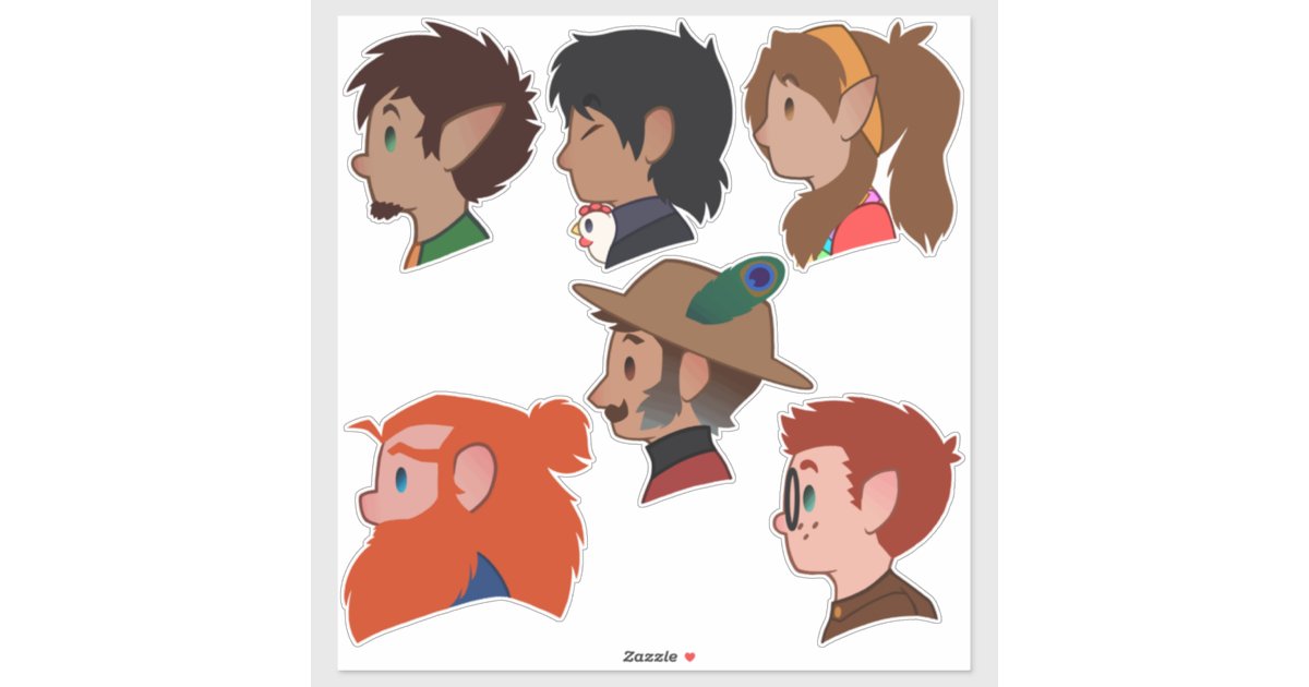 Cute SA! Cast Sticker | Zazzle