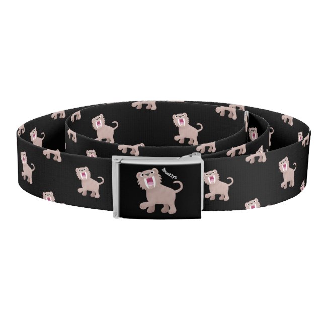 Cute Saber Toothed Tiger Smilodon cartoon Belt (Coil)