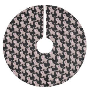 Cute Saber Toothed Tiger Smilodon cartoon Brushed Polyester Tree Skirt