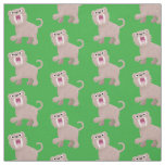 Cute Saber Toothed Tiger Smilodon cartoon Fabric