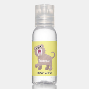 Cute Saber Toothed Tiger Smilodon cartoon Hand Sanitizer