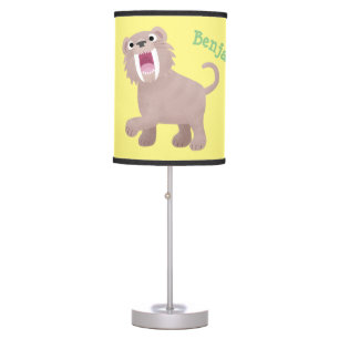 Cute Saber Toothed Tiger Smilodon cartoon Table Lamp
