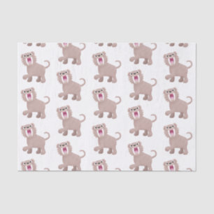 Cute Saber Toothed Tiger Smilodon cartoon Tissue Paper