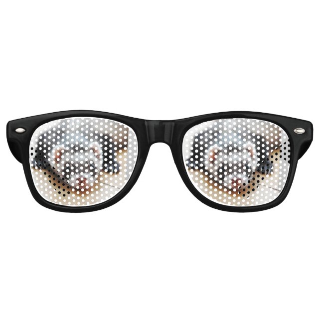 Cute Sable Ferret Retro Sunglasses (Front)