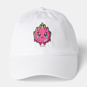 Cute Sad Crying Dragon Fruit Cartoon Illustration Hat