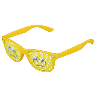 Cute  Sad Crying Emoji Yellow Kids Sunglasses