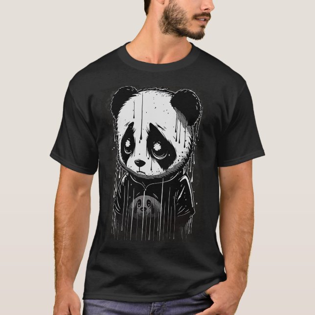 Cute sad panda T-Shirt (Front)
