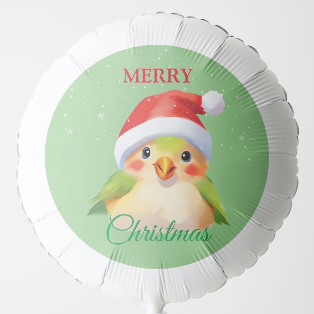 Cute Safari animal bird Santa Christmas Costume Balloon (Front)
