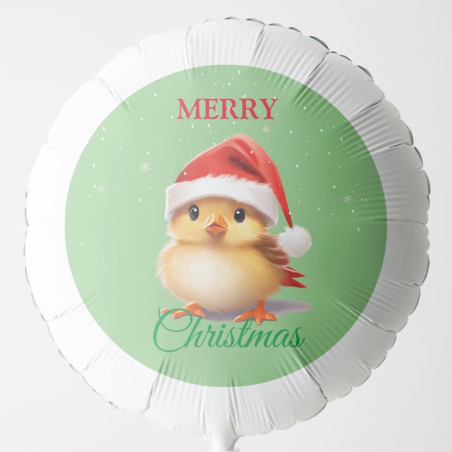 Cute Safari animal bird Santa Christmas Costume Balloon (Front)