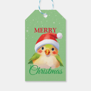 Cute Safari animal bird Santa Christmas Costume Gift Tags