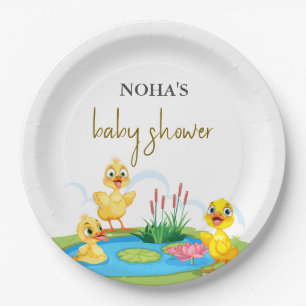 Cute Safari animal greenery baby shower Paper Plates