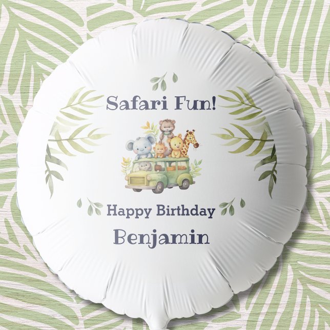 Cute Safari Animal Jungle Birthday Balloon (Creator Uploaded)