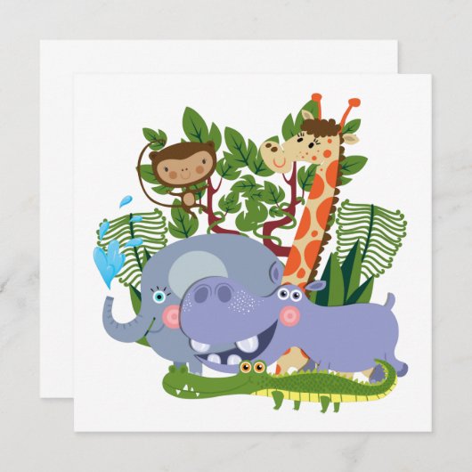 Cute Safari Animals (Front/Back)