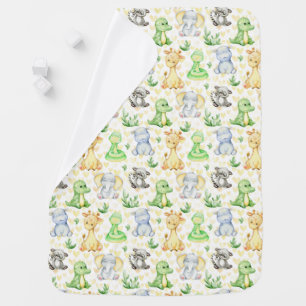 Cute Safari Animals Baby Blanket