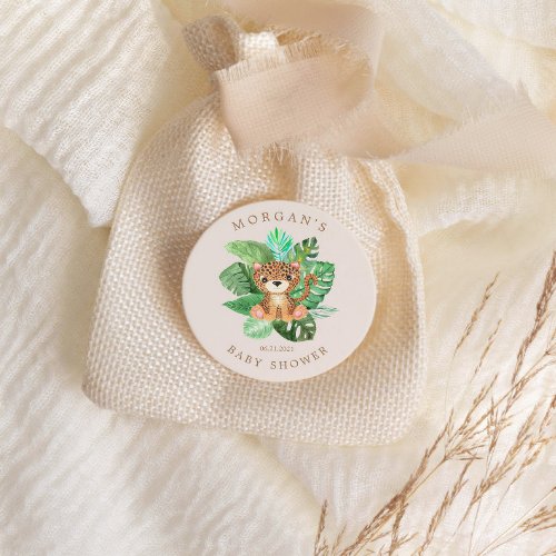 Cute Safari Animals Baby Shower Classic Round Sticker