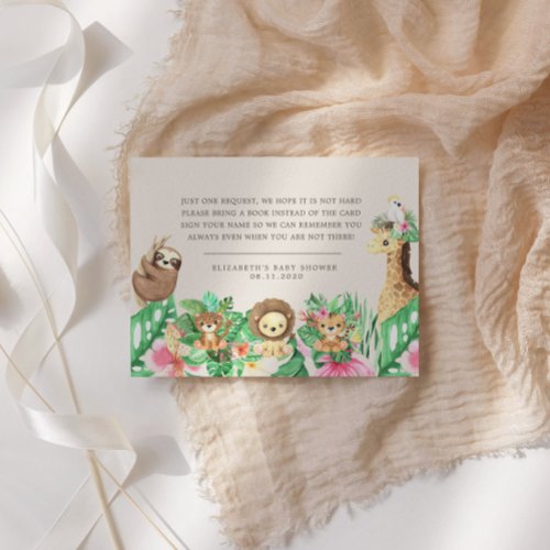 Cute Safari Animals Baby Shower Enclosure Card