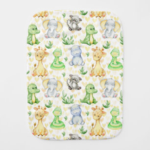 Cute Safari Animals Burp Cloth