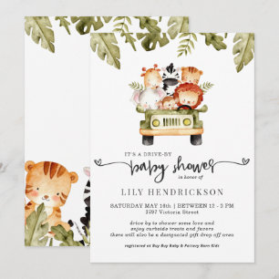 Cute Safari Animals   Drive-By Baby Shower