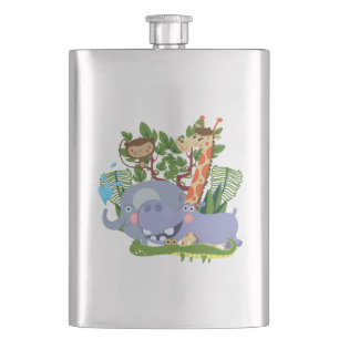 Cute Safari Animals Flask