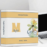Cute Safari Animals Grey Yellow Baby Photo Album 3 Ring Binder<br><div class="desc">Personalized ring binder in grey and yellow with safari animals - perfect for baby photos. The design features an elephant, giraffe and rhino peeking out from the tropical jungle. It has quirky typography and the template is set up for you to add your baby's name, initial and birth stats. You...</div>