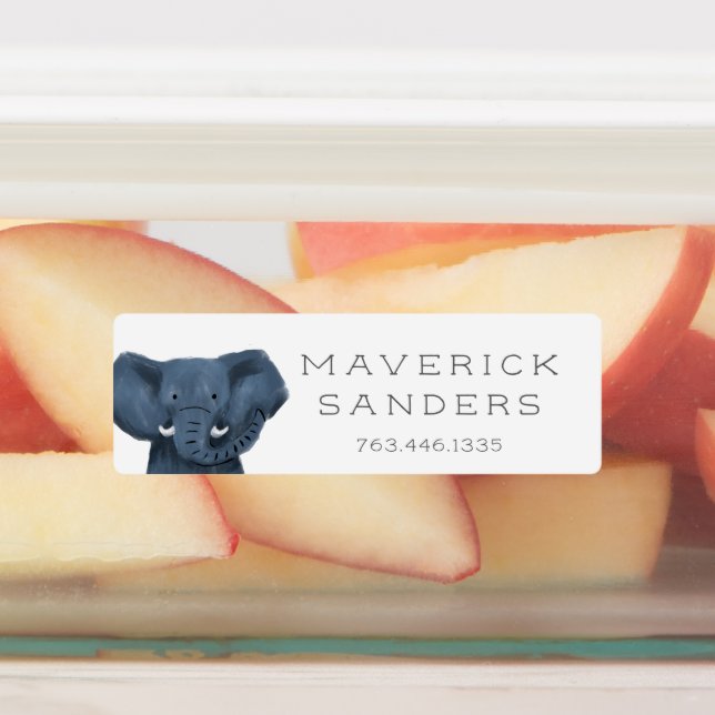 Cute Safari Animals Kids' Labels (Affixed)