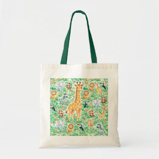 Cute Safari Animals Kids Tote Bag | Jungle Animal