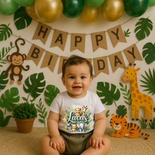 Cute Safari Animals Lucas Kids Tee