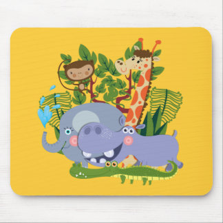 Cute Safari Animals Mouse Pad