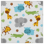 Cute Safari Animals Nursery Fabric