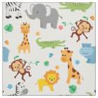 Cute Safari Animals Nursery Fabric