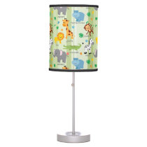 Cute Safari Animals Nursery Pattern Table Lamp