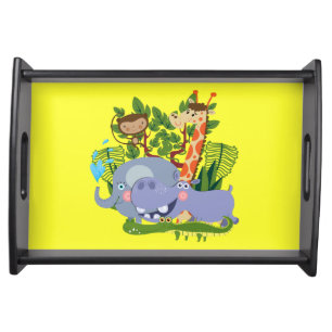 Cute Safari Animals Serving Tray