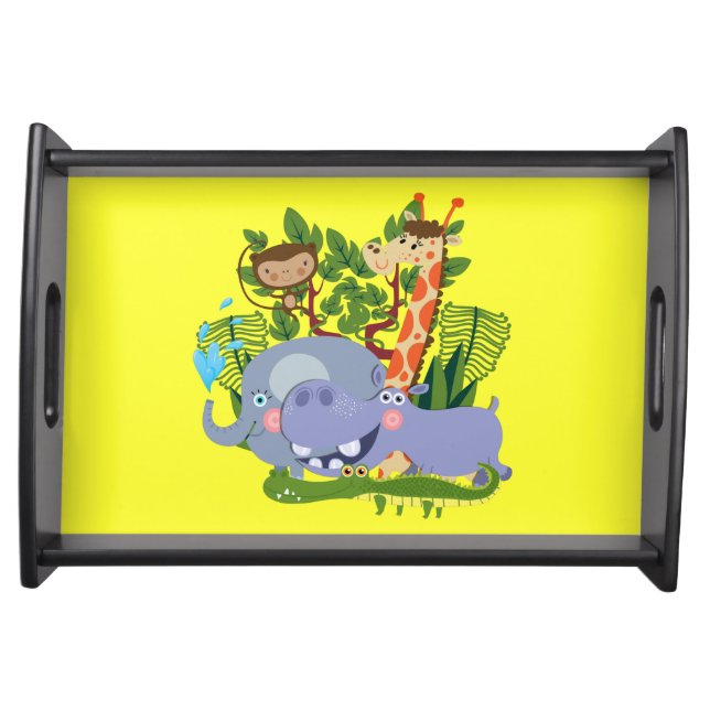 Cute Safari Animals Serving Tray (Front)