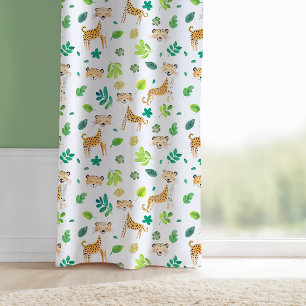 Cute Safari Animals Themed Playroom Nursery Blackout Curtains