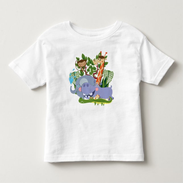 Cute Safari Animals Toddler T-shirt (Front)
