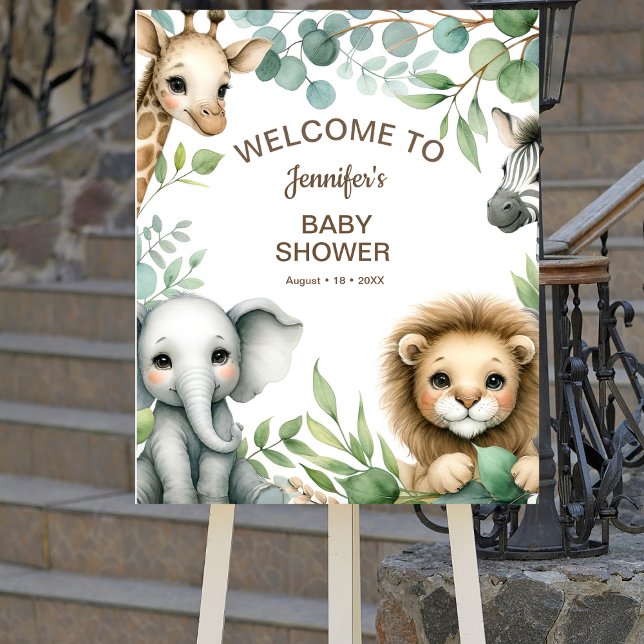 Cute Safari Animals Welcome   Foam Board (Creator Uploaded)