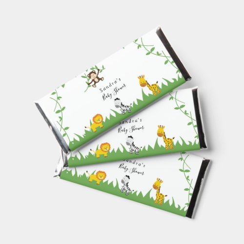 Cute Safari Baby Shower Background Jungle Animals Hershey Bar Favors