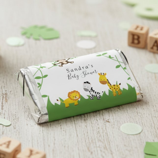 Cute Safari Baby Shower Background Jungle Animals  Hershey's Miniatures (Creator Uploaded)