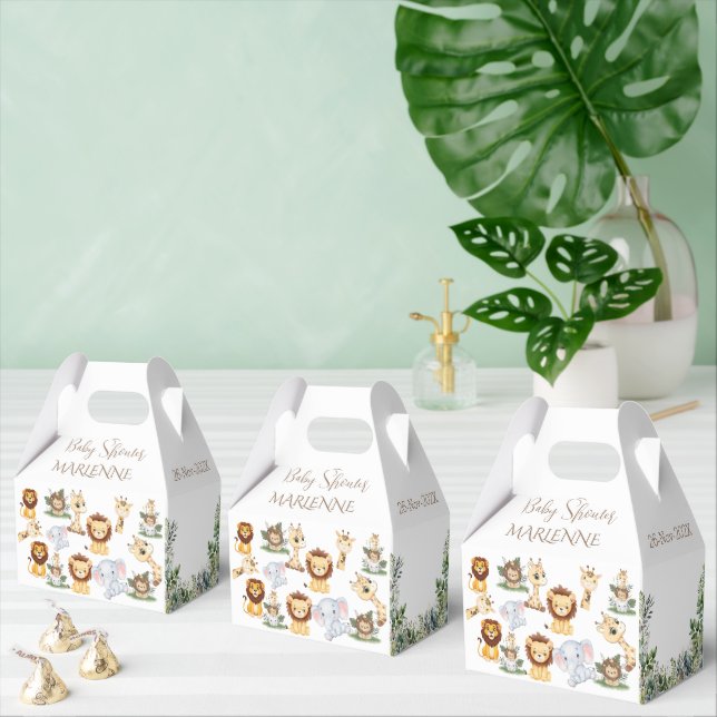 Cute safari Baby Shower Favor Boxes (Multiple)