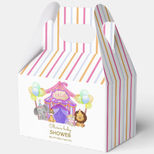 Cute Safari Circus Carnival Balloon Baby Shower Favor Boxes