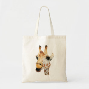 Cute Safari Giraffe Watercolor Tote Bag