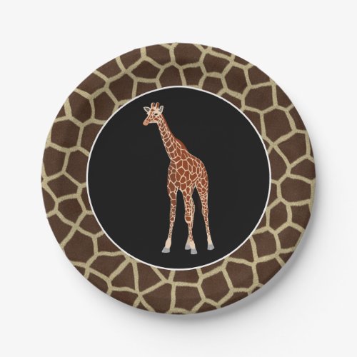 Cute Safari Giraffe Wild Animal Themed Paper Plates