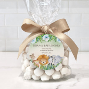 Cute Safari Jungle Animals Boy Baby Shower Favor Tags