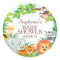 Cute Safari Jungle Baby Shower Favor Sticker
