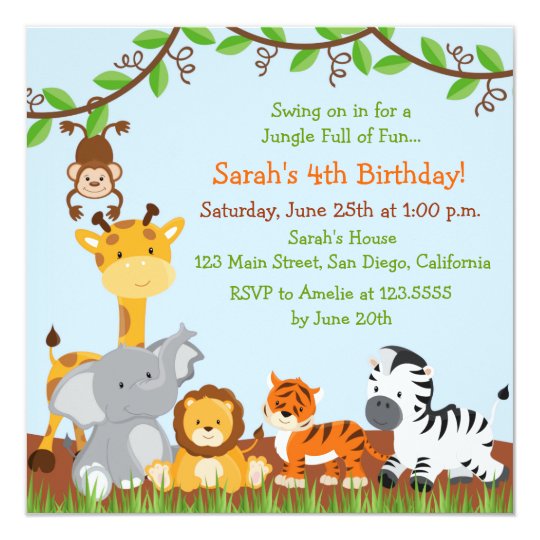 Safari Party Invitations 4