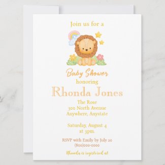 Cute Safari Lion baby shower
