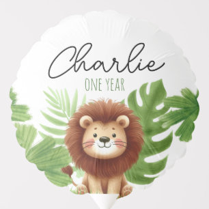 Cute Safari Lion Birthday Balloon