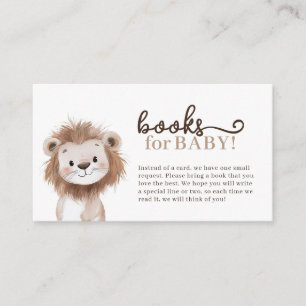 Cute Safari Lion Books For Baby Enclosure Card